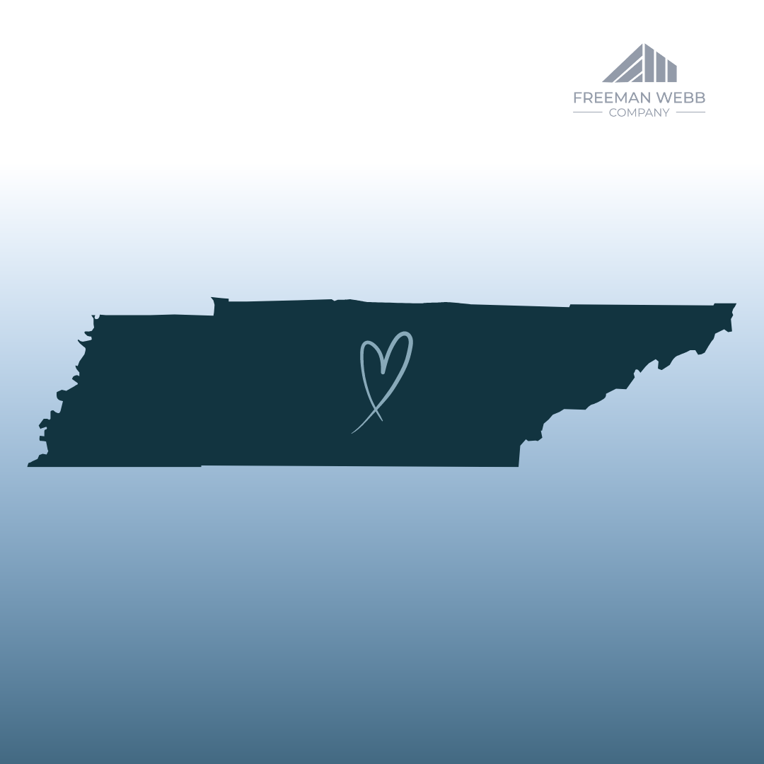 outline of Tennessee with a heart overlay